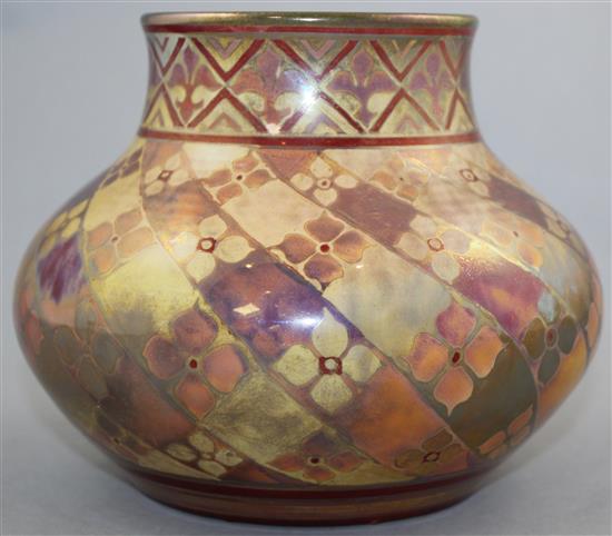 William Mycock for Pilkington. A Royal Lancastrian lustreware vase, c.1925, 15cm